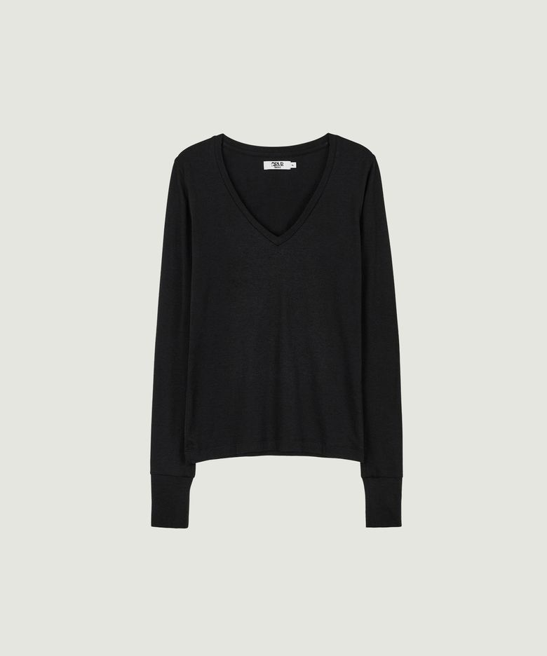 ROSY V-NECK SLEEVE (BLACK)