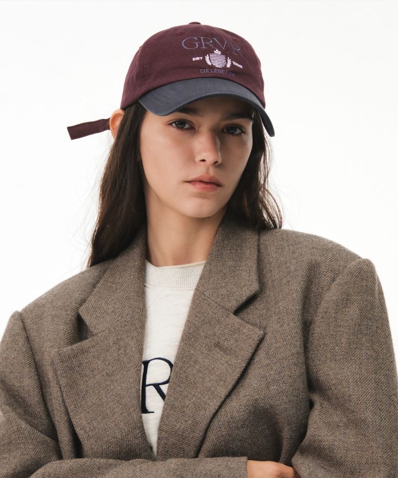 GRVR COLLEGE BALL CAP (PLUM)