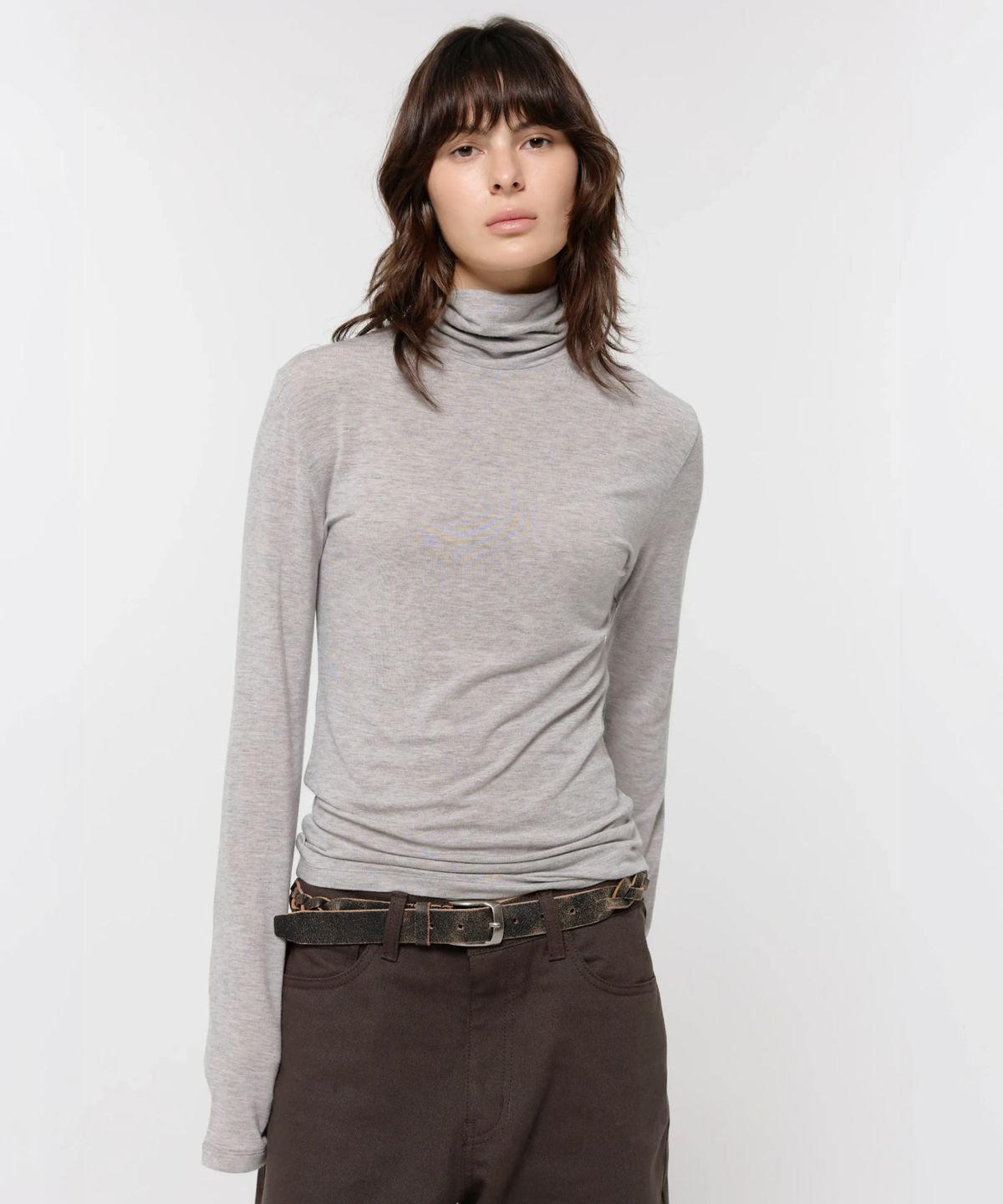 지비에이치 어패럴(GBH APPAREL) TURTLE NECK SLIM TOP / GREY