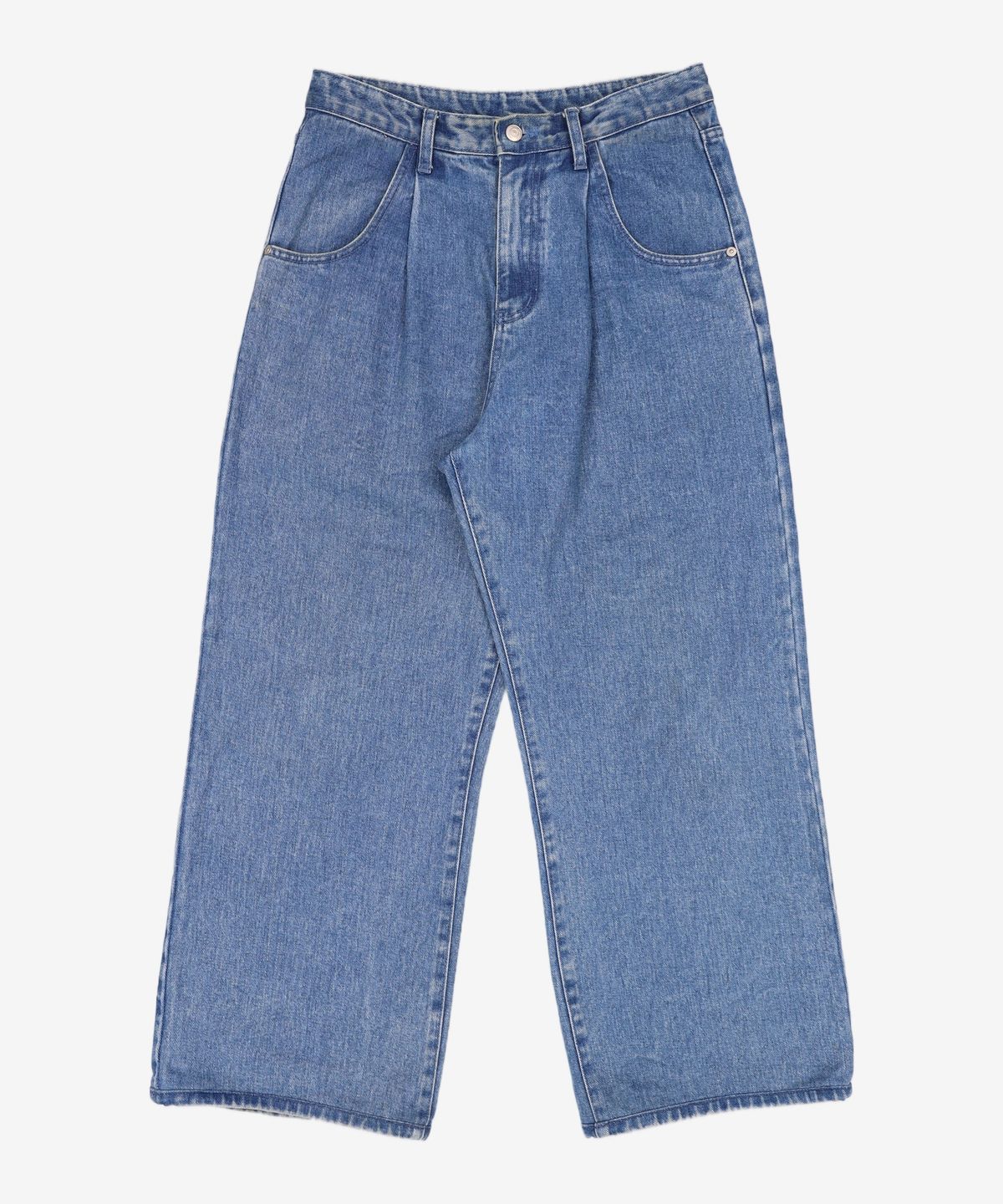 노매뉴얼(NOMANUAL) ONE TUCK REVERSED POCKET PANTS - BLUE M