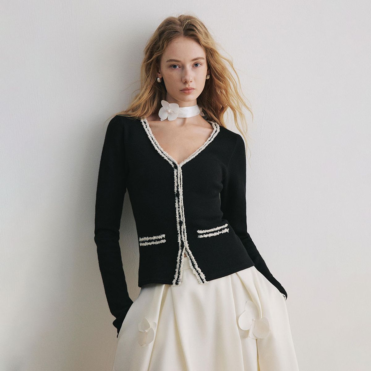와이와이아이엠(YYIAM) YY_Color-blocked wool knit cardigan