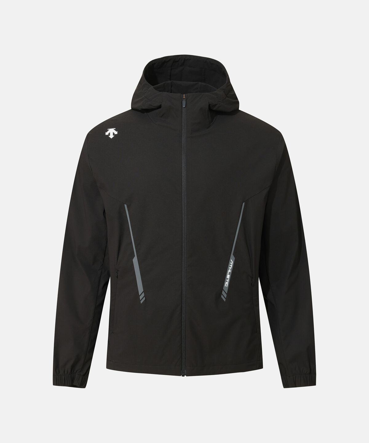 데상트(DESCENTE) 남성 후드형 우븐 자켓 블랙 SR321TWT88