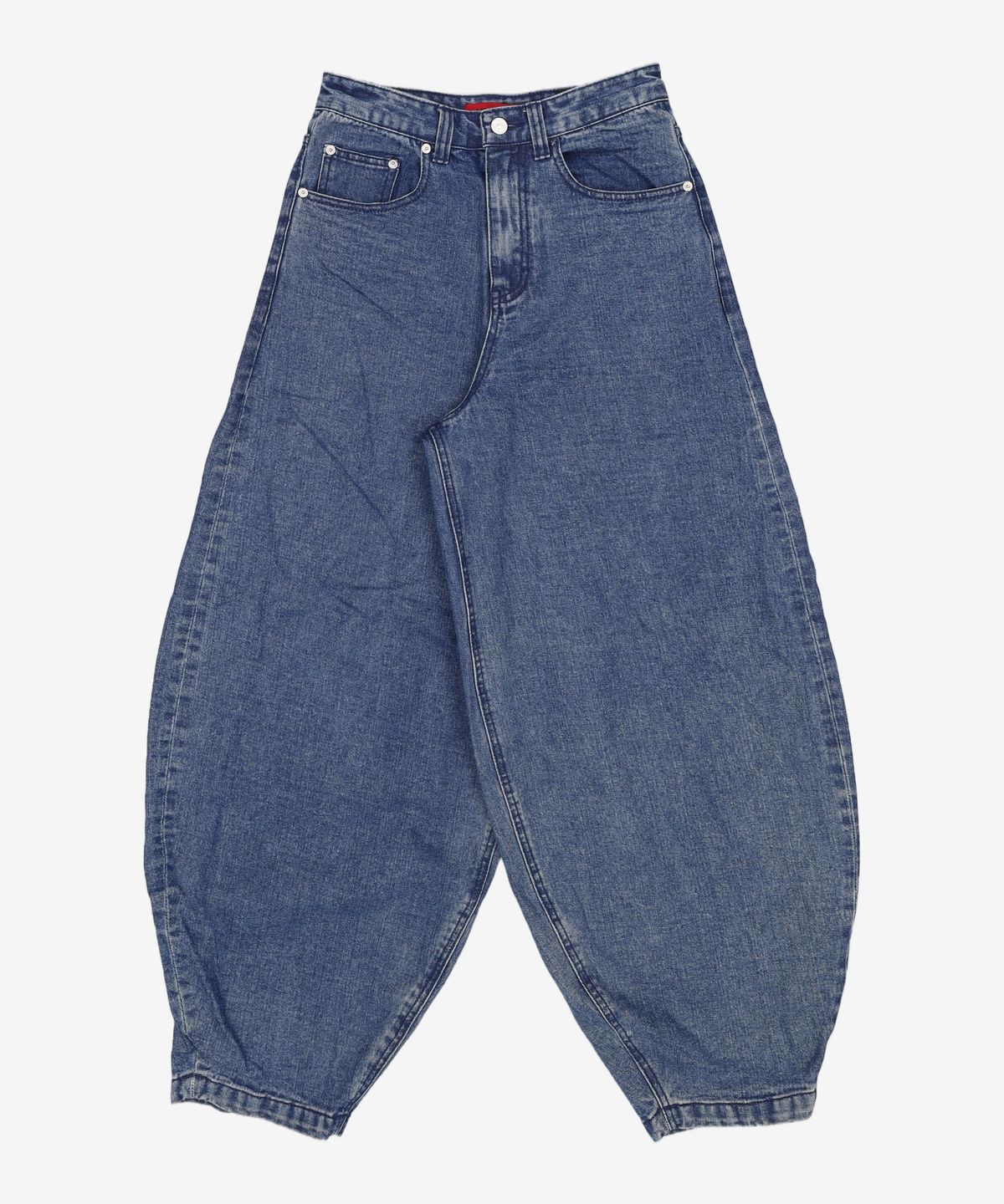 기철(KICHUL) BALLOON FIT DENIM PANTS (INDIGO BLUE) XS