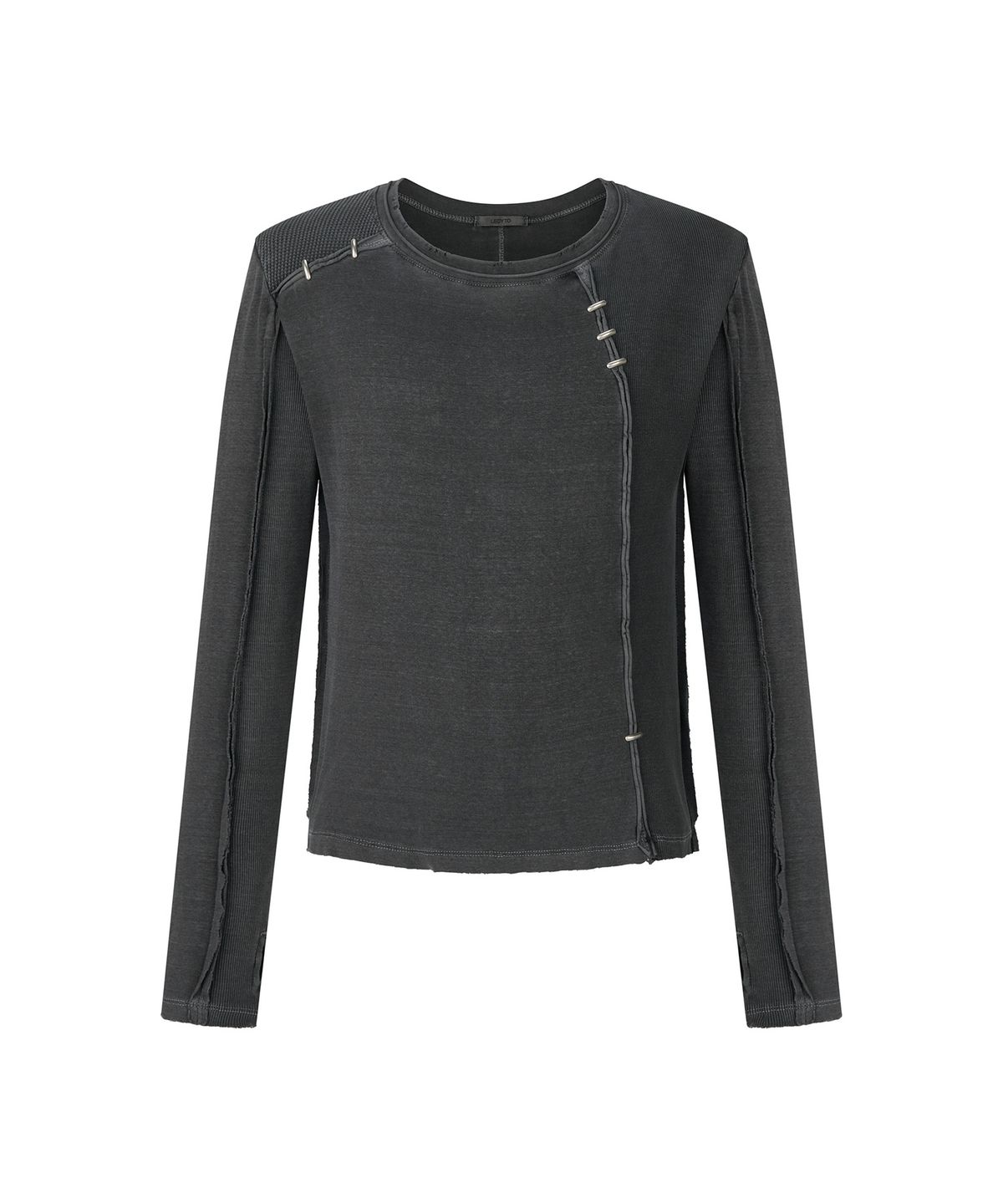 레씨토(LECYTO) Pigment Shade Pieces Long Sleeve_[Charcoal]