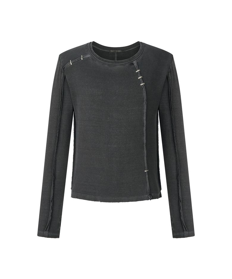 Pigment Shade Pieces Long Sleeve_[Charcoal]