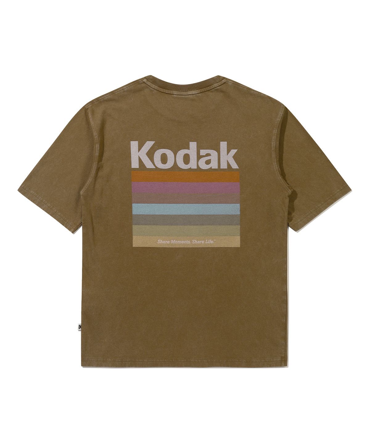 코닥(KODAK) 레인보우 스노우워싱 반팔 티셔츠 BROWN