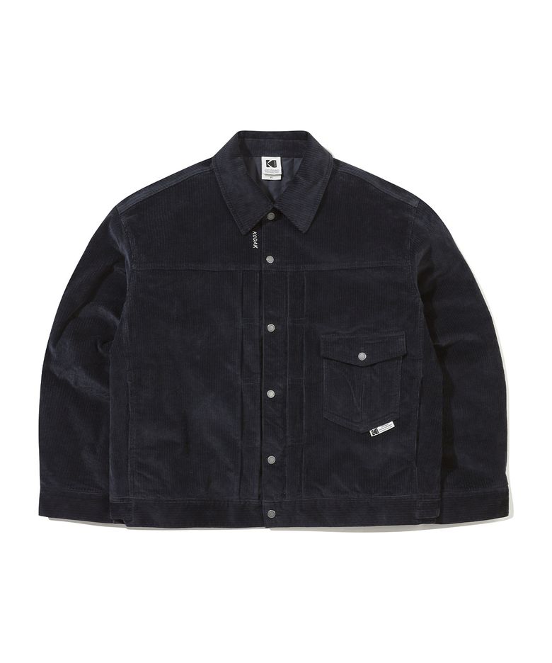 RGB 코듀로이 트러커 패딩 자켓 NAVY