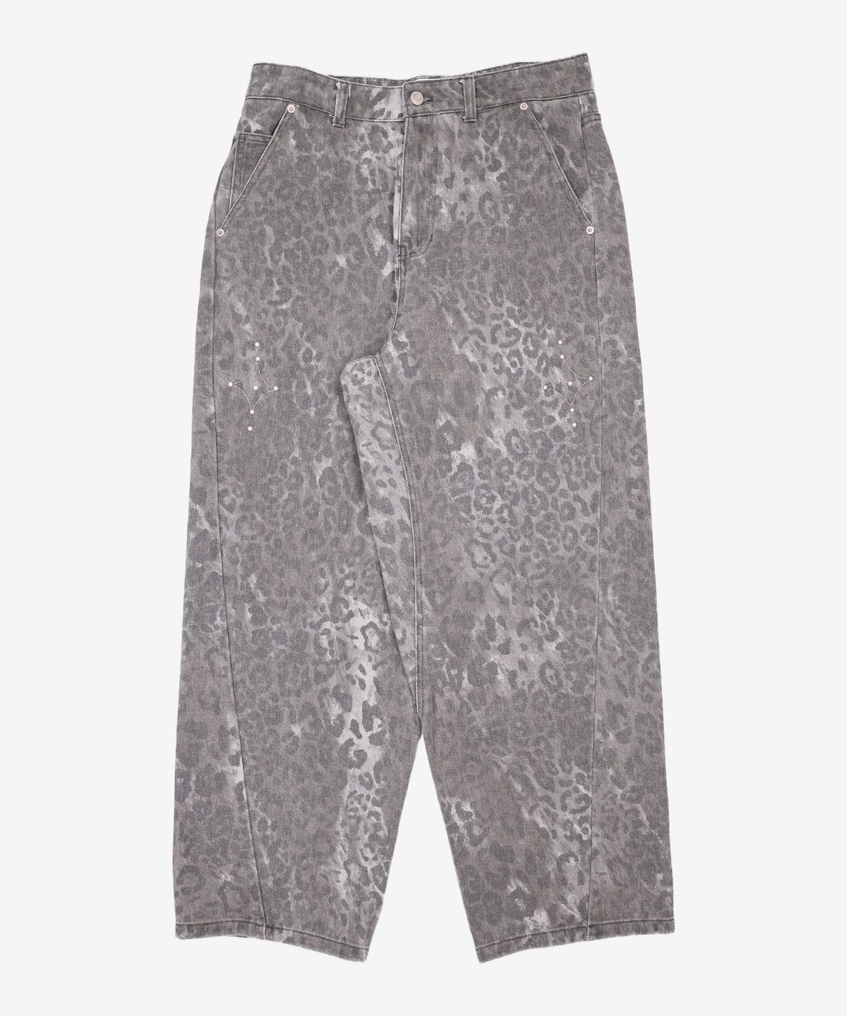 크리틱(CRITIC) LEOPARD CURVED PANTS CHARCOAL L