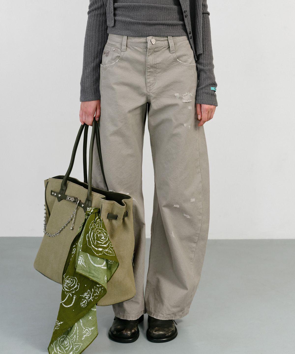 인스턴트펑크(INSTANTFUNK) ARCH FIT CANVAS PANTS - GREY