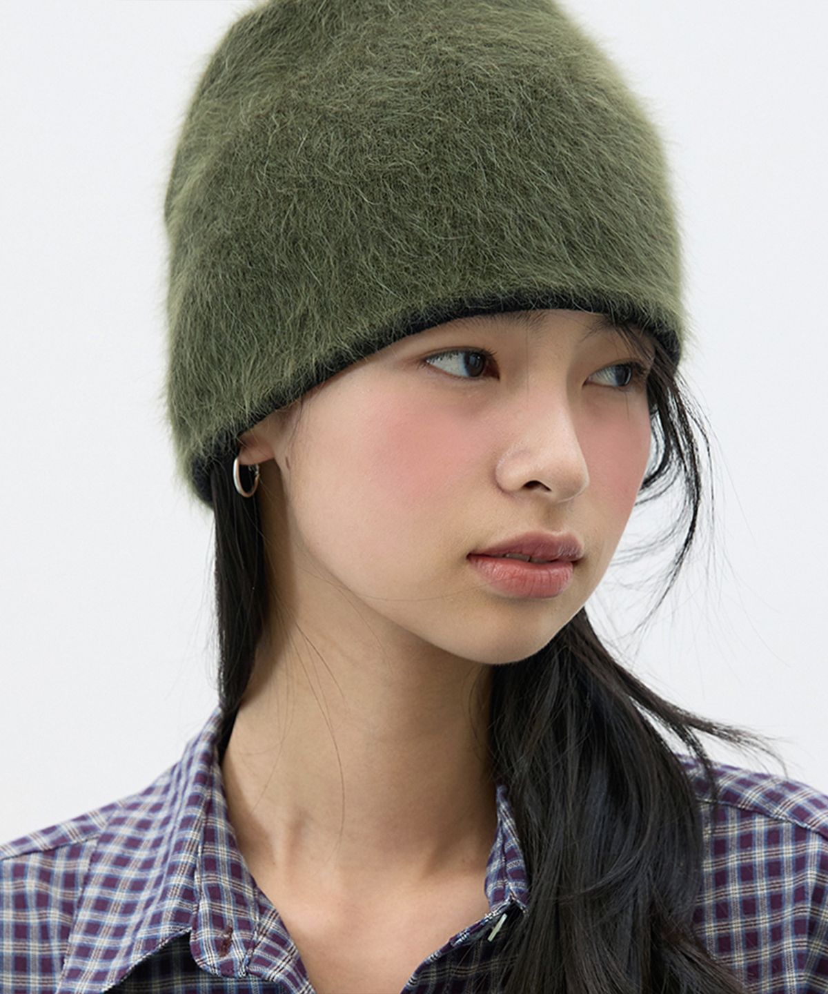 미치코런던 코시노(MICHIKO LONDON KOSHINO) 헤어리 울 비니 카키