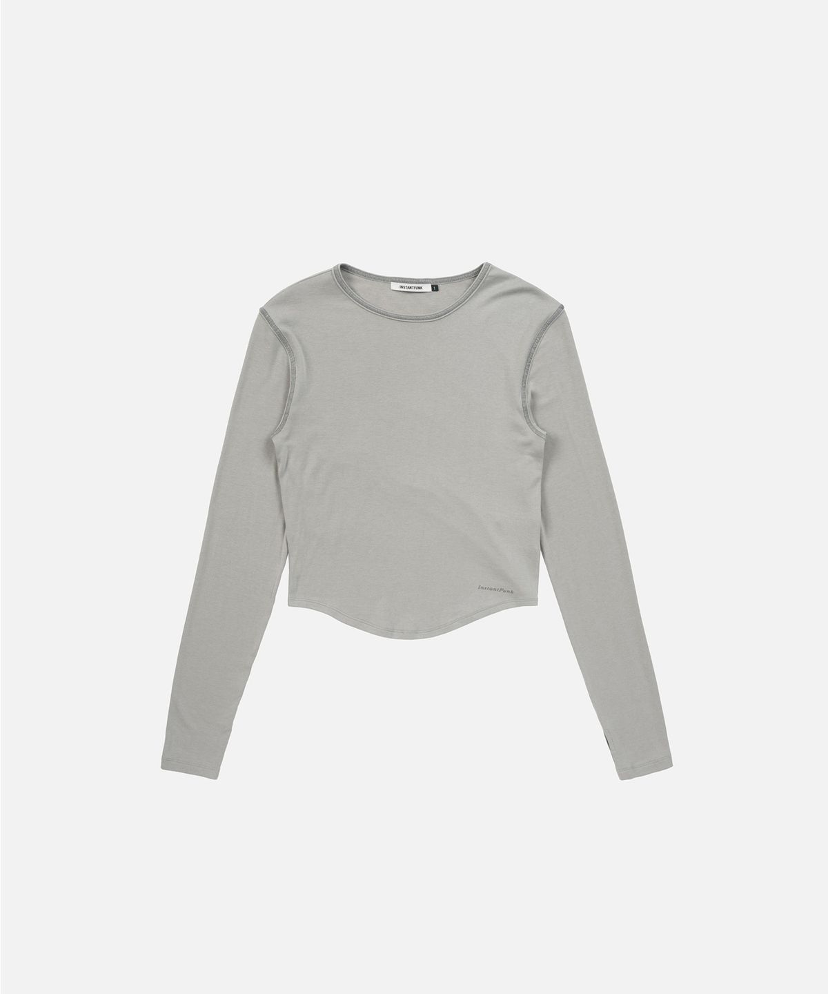 인스턴트펑크(INSTANTFUNK) ROUND HEM LINE TEE - LIGHT GREY