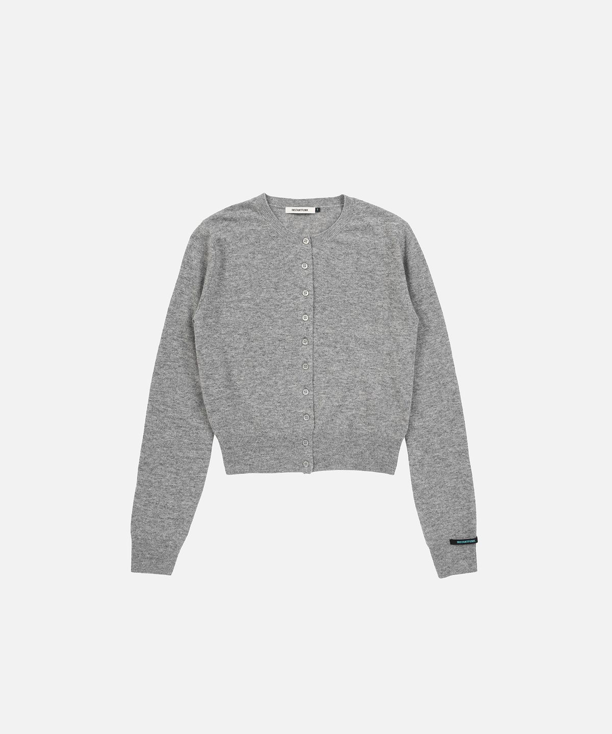인스턴트펑크(INSTANTFUNK) ESSENTIAL WOOL ROUND CARDIGAN - GREY