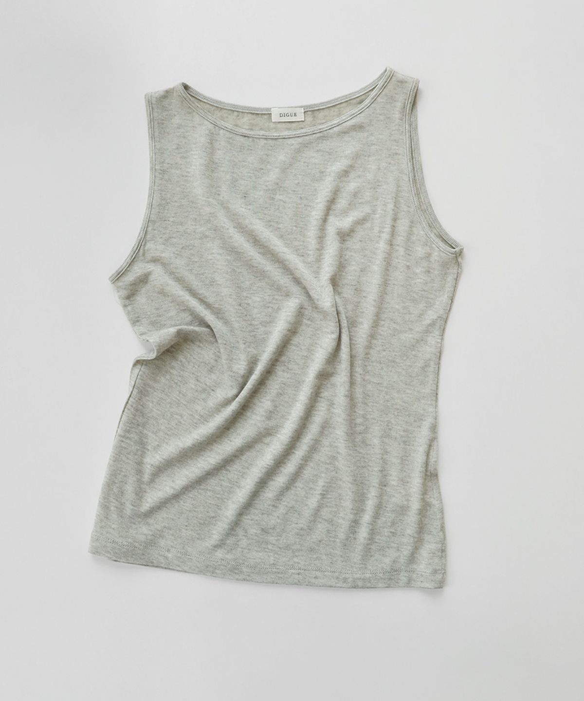 디그(DIGUE) tencel basic sleeveless T (OATMEAL)
