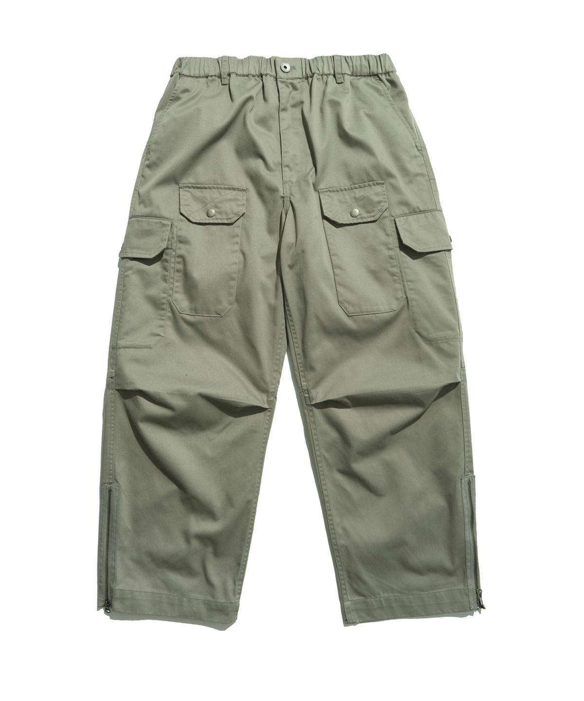 미드업데이트(MIDUPDATE) Ankle Zip Wide Parachute Pants_GR