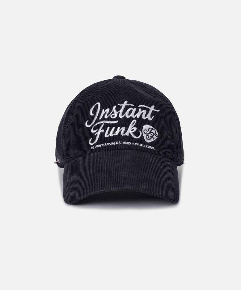 PEAK CORDUROY BALL CAP - NAVY