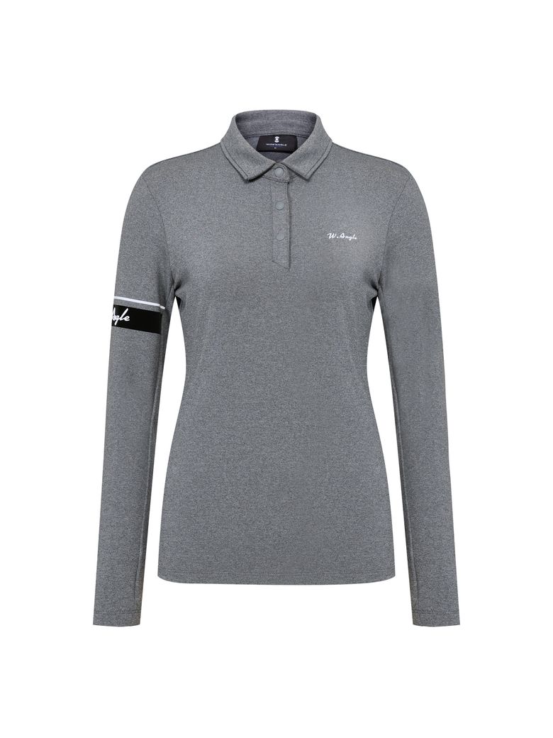 TO 투어 소매 포인트 폴로 티셔츠 L_MELANGE DARK GREY