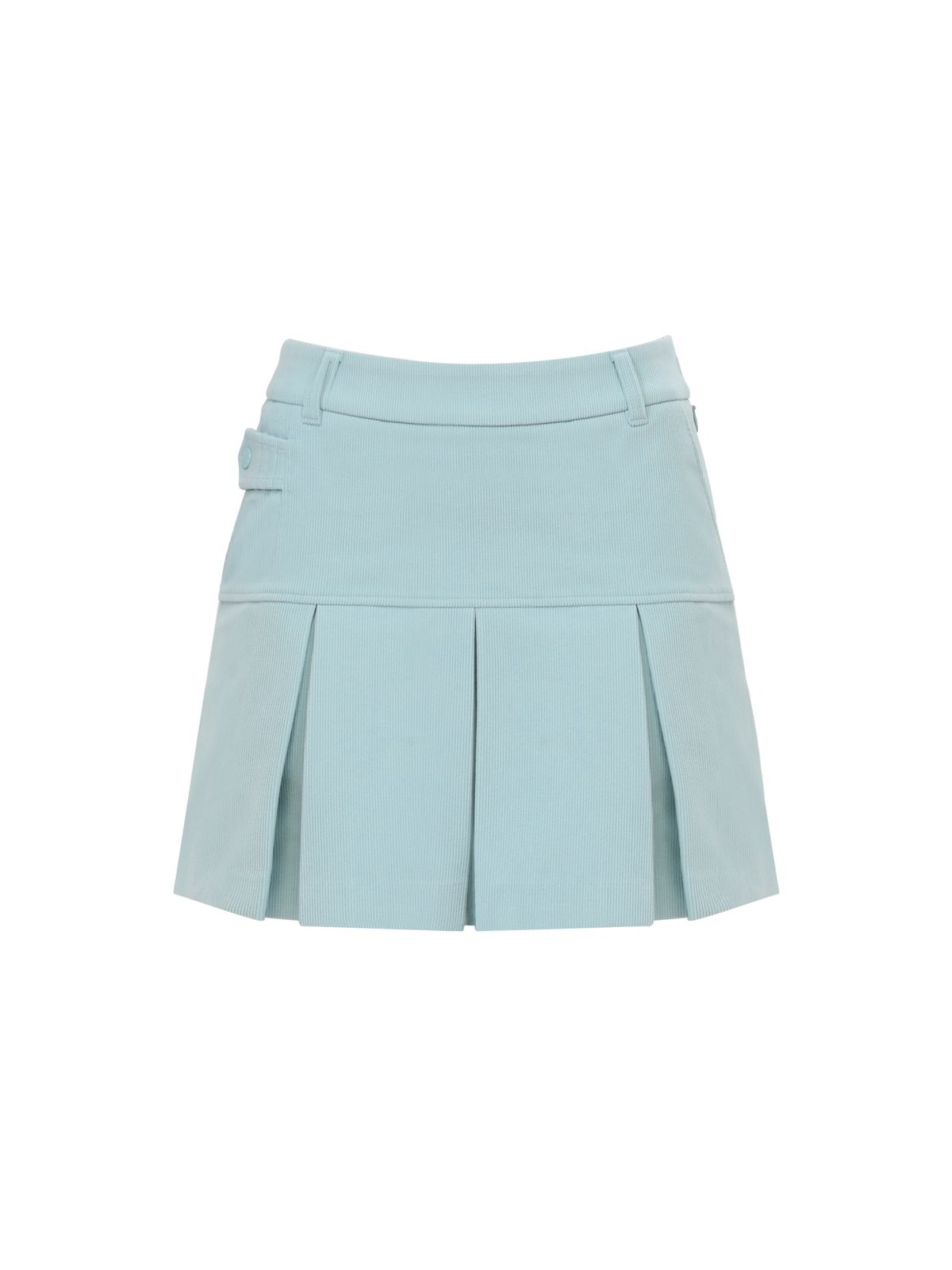 와이드앵글(WIDEANGLE) CO 코듀로이 와이드 플리츠 큐롯 L_Light Blue