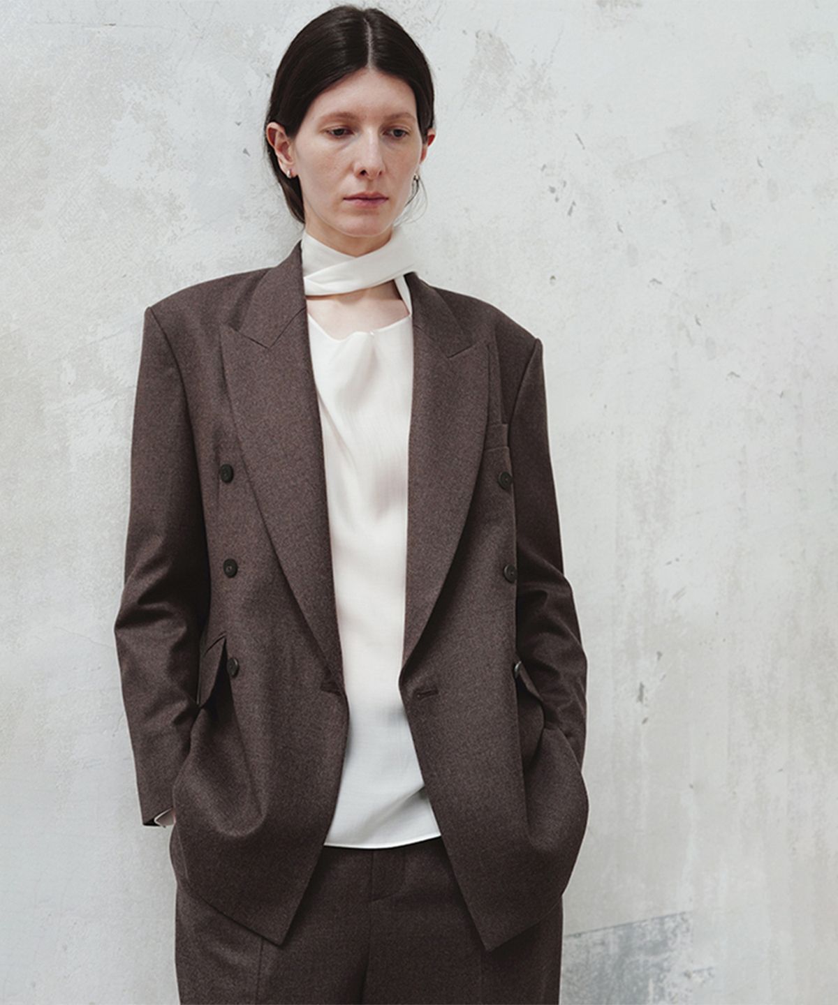 더룸(THELOOM) SCARF DRAPE BLOUSE_WHITE