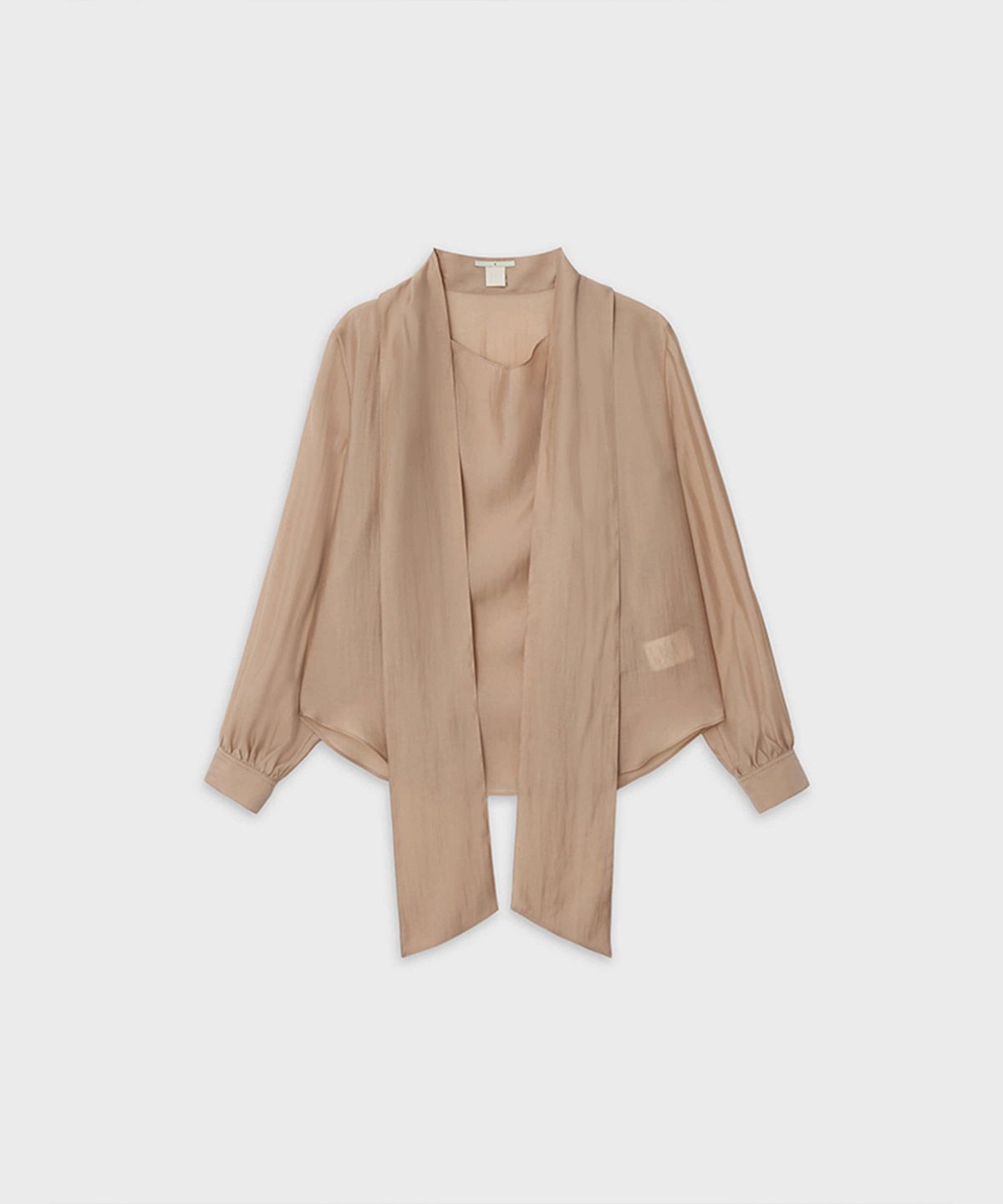 더룸(THELOOM) SCARF DRAPE BLOUSE_BEIGE