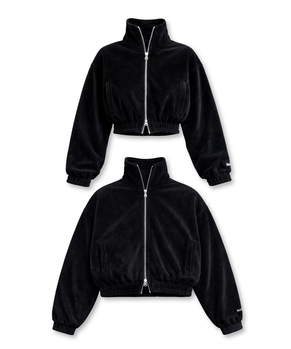 블랙크러쉬(BLACRUSH) [남여공용] Cozy Velour Zip-up / 딥블랙