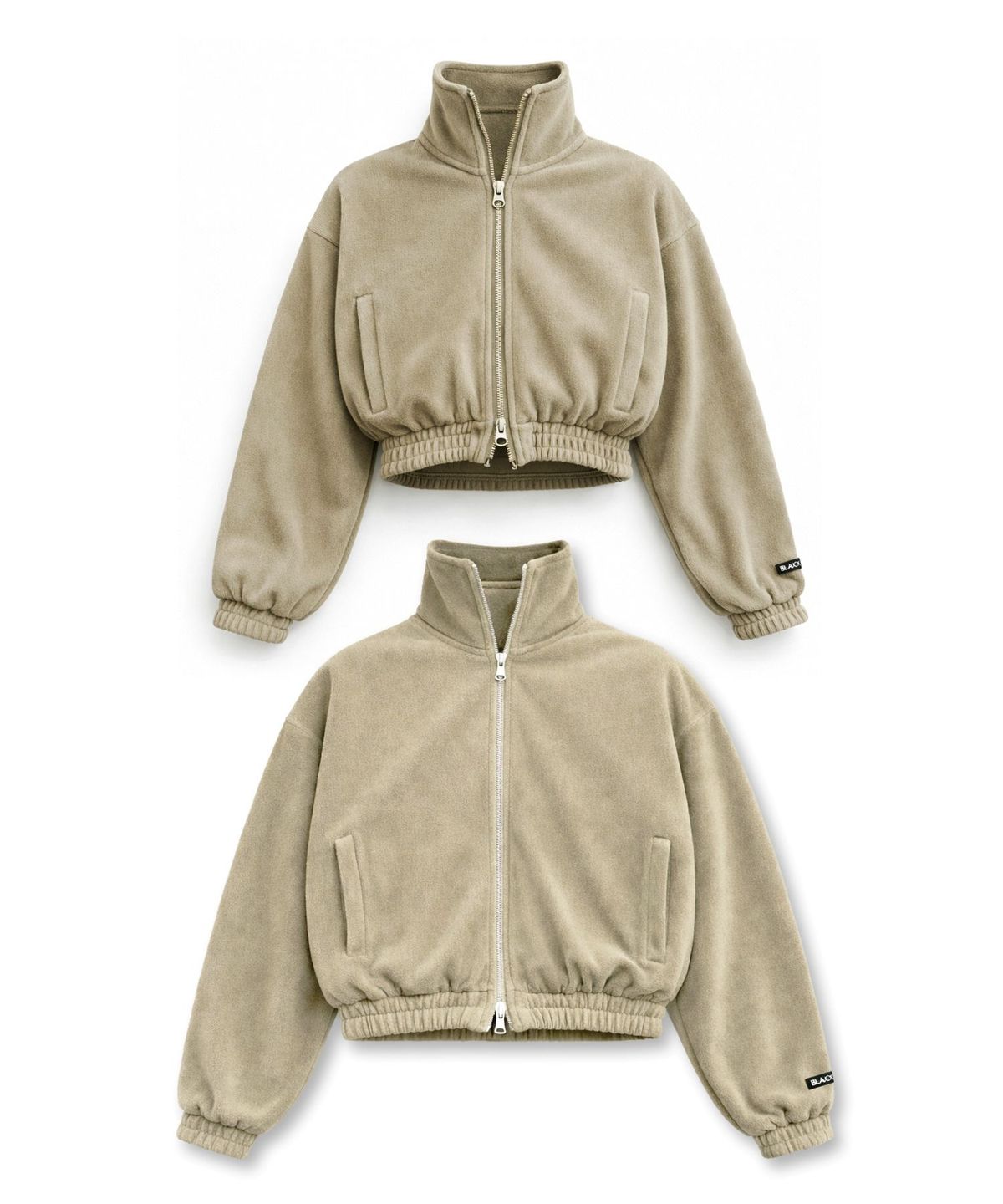 블랙크러쉬(BLACRUSH) [남여공용] Cozy Velour Zip-up / 올리브베이지