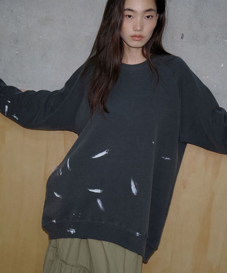 Paint Sweatshirt_Chacoal