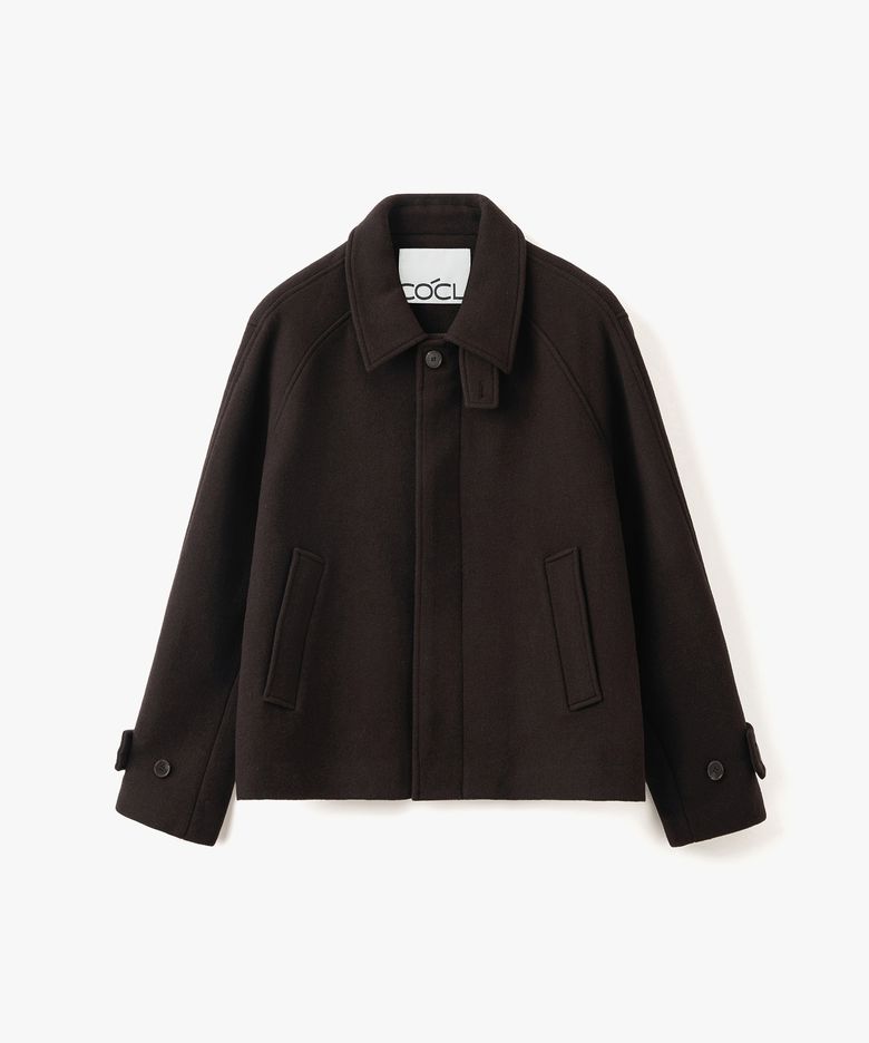 울 발마칸 숏 코트 브라운 COOSCT026BROWN