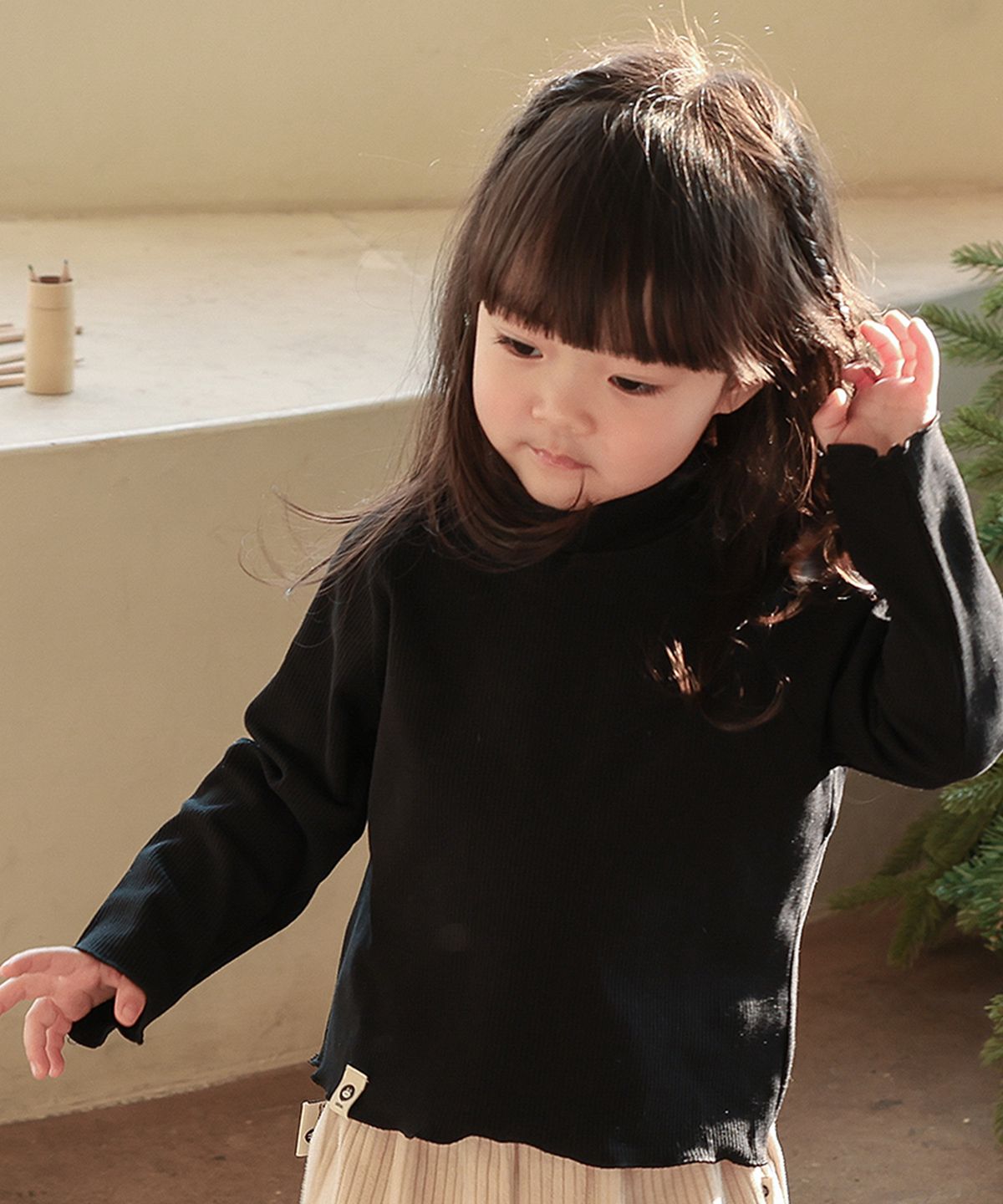 아림클로젯(ARIMCLOSET) 소프트한 쪼꼬미의 데일리 목티라죠 - 아기 베이직 물결목티