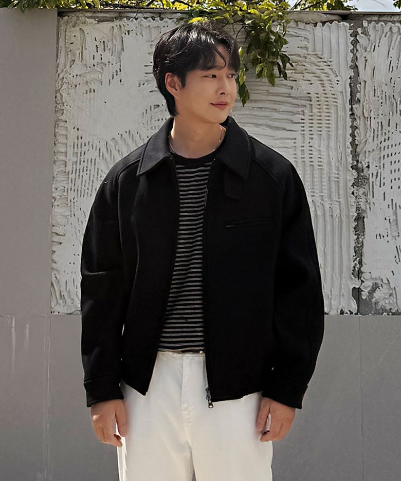 [COCLX오정규] 울 2-WAY 블루종 자켓 블랙 COOSJK045BLACK