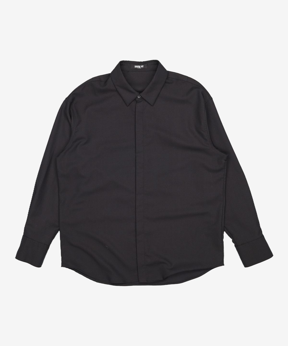 드로우핏(DRAW FIT) 오버사이즈 히든 미니멀 셔츠 [BLACK] XL