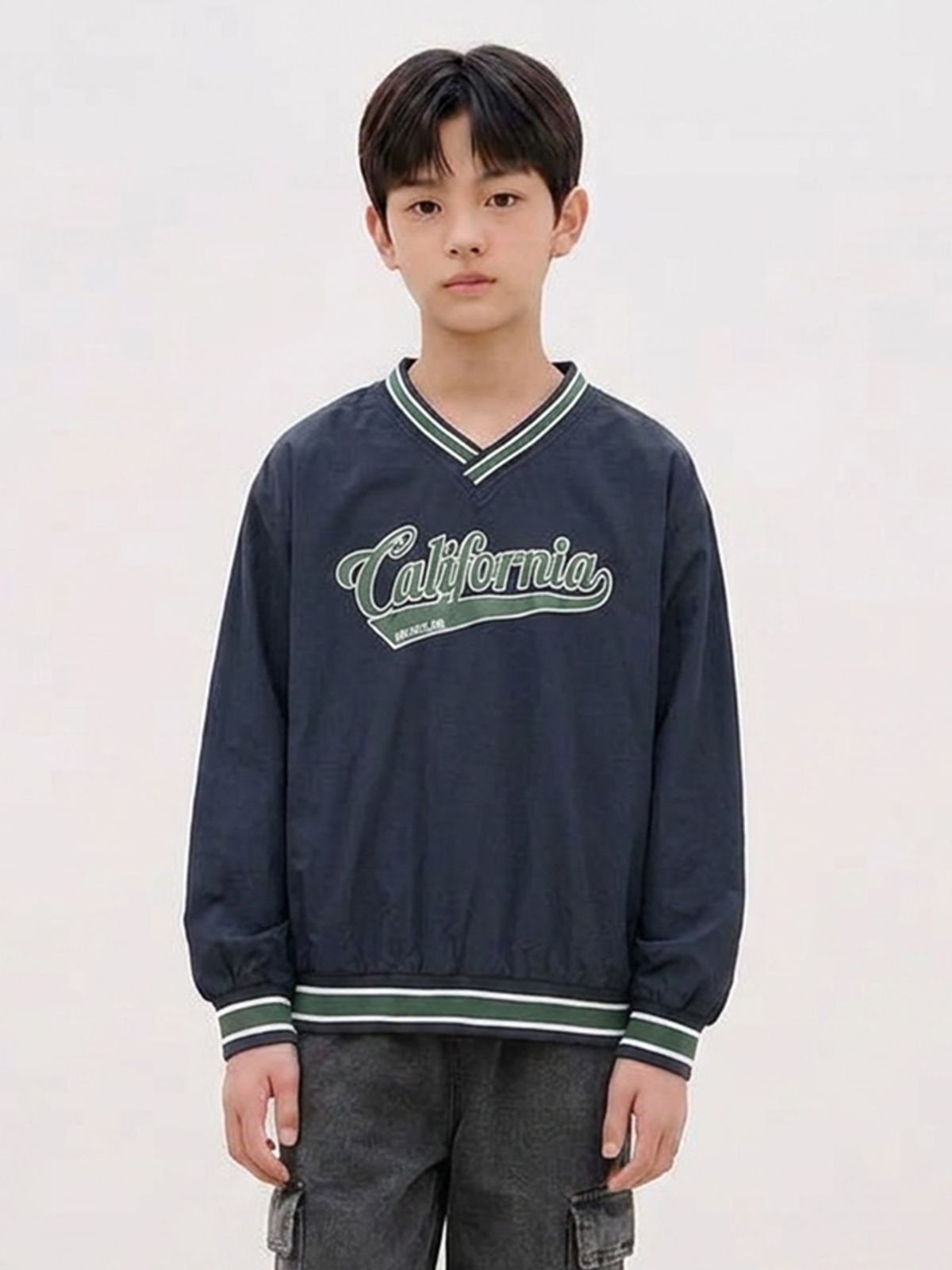 행텐 틴즈(HANGTEN TEENS) 틴즈 우븐 블록코어 맨투맨_277(14580-031-619-09)