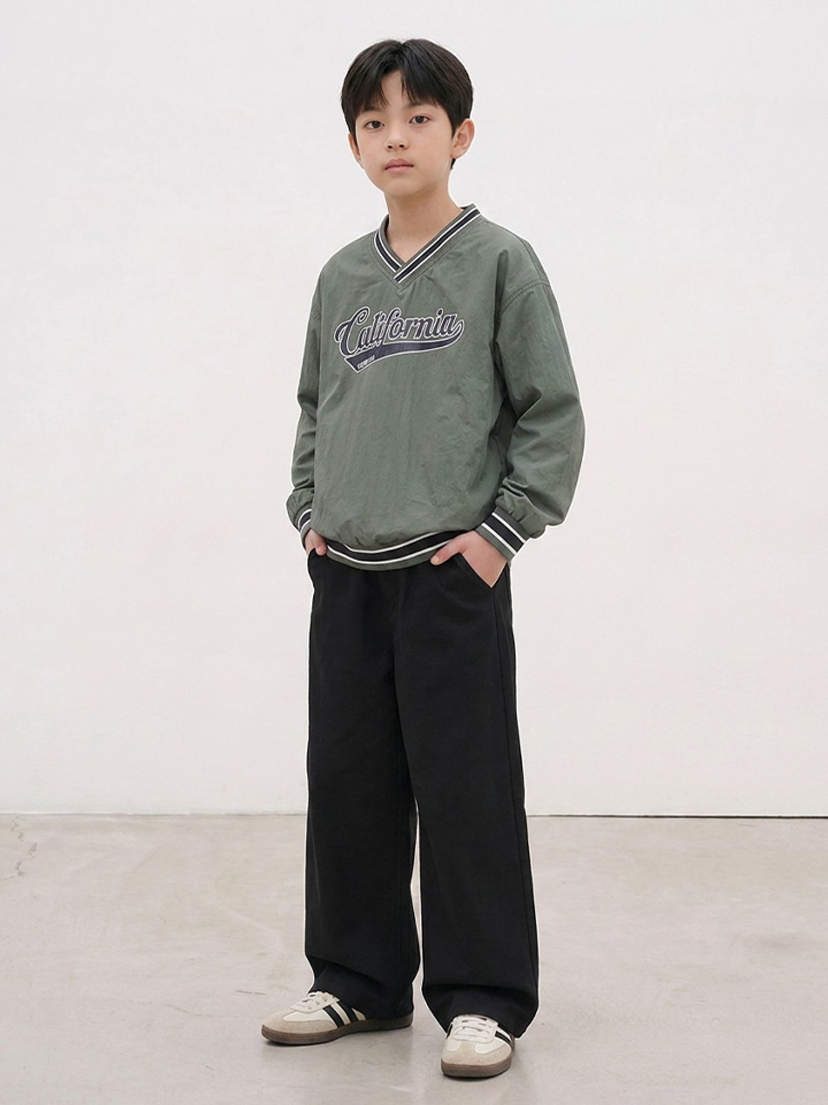 행텐 틴즈(HANGTEN TEENS) 틴즈 세미와이드 팬츠_100(14580-050-603-09)