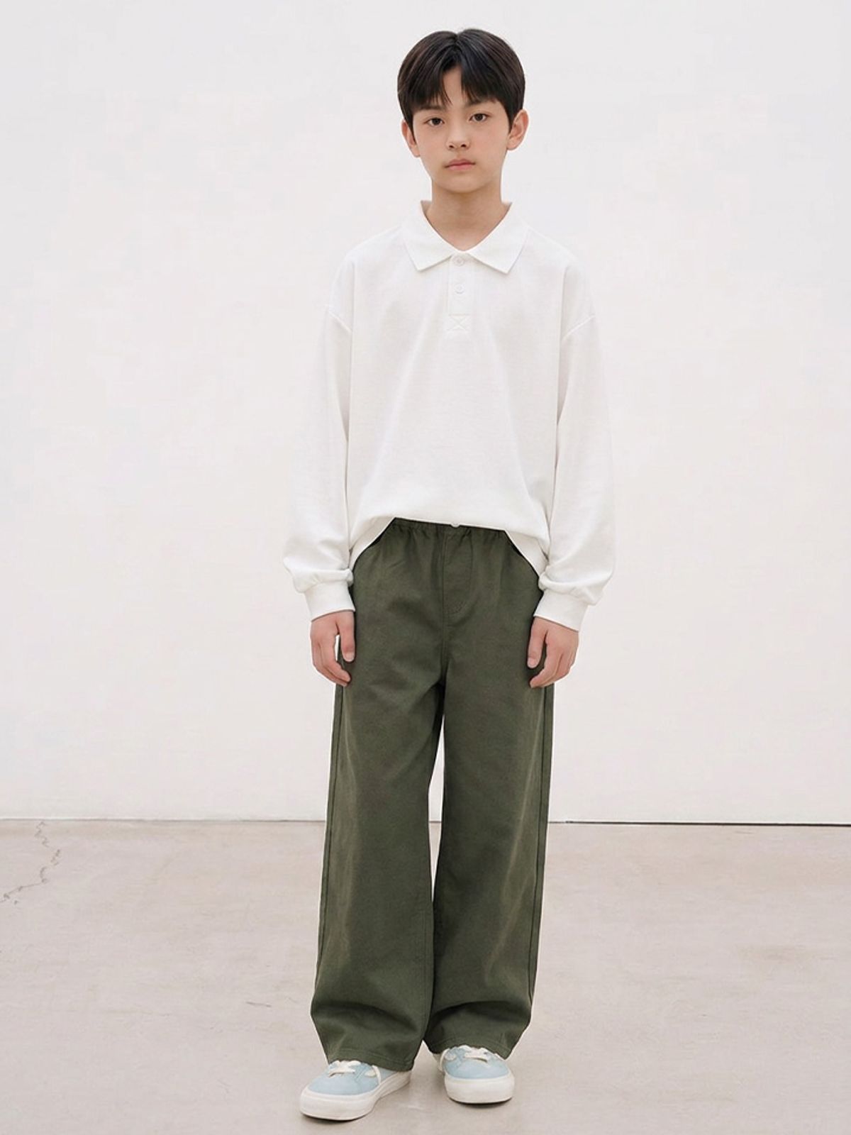 행텐 틴즈(HANGTEN TEENS) 틴즈 세미와이드 팬츠_387(14580-050-603-09)