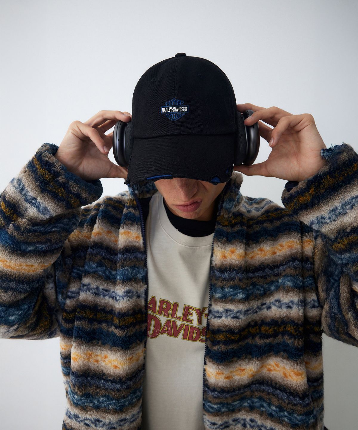 할리데이비슨 컬렉션스®(HARLEY-DAVIDSON COLLECTIONS®) [American Vintage] B&S 빈티지 볼캡 블랙 HH16381002