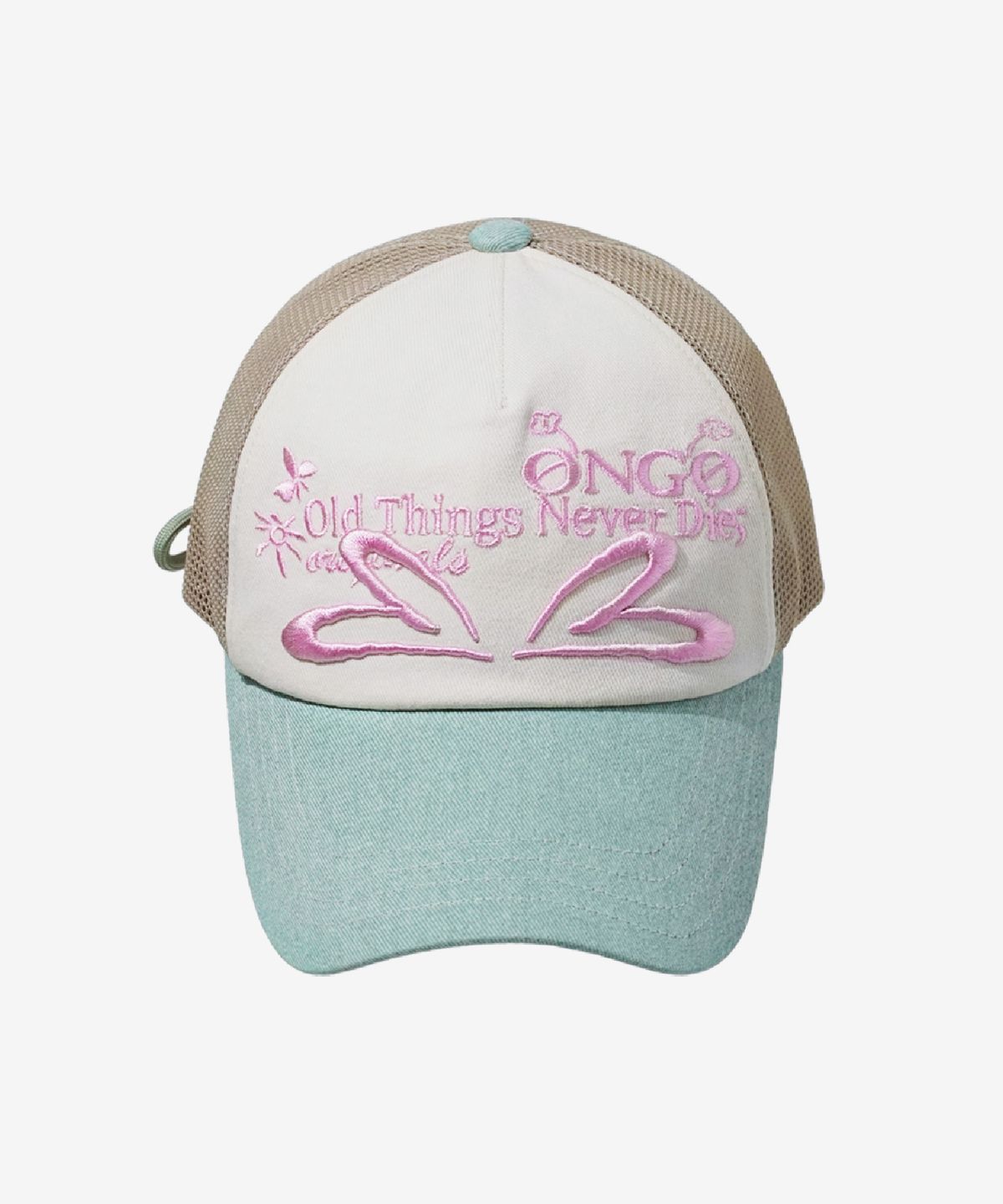 온고(ONGO) SUMMER KNOT MESH CAP [Mint Cream]