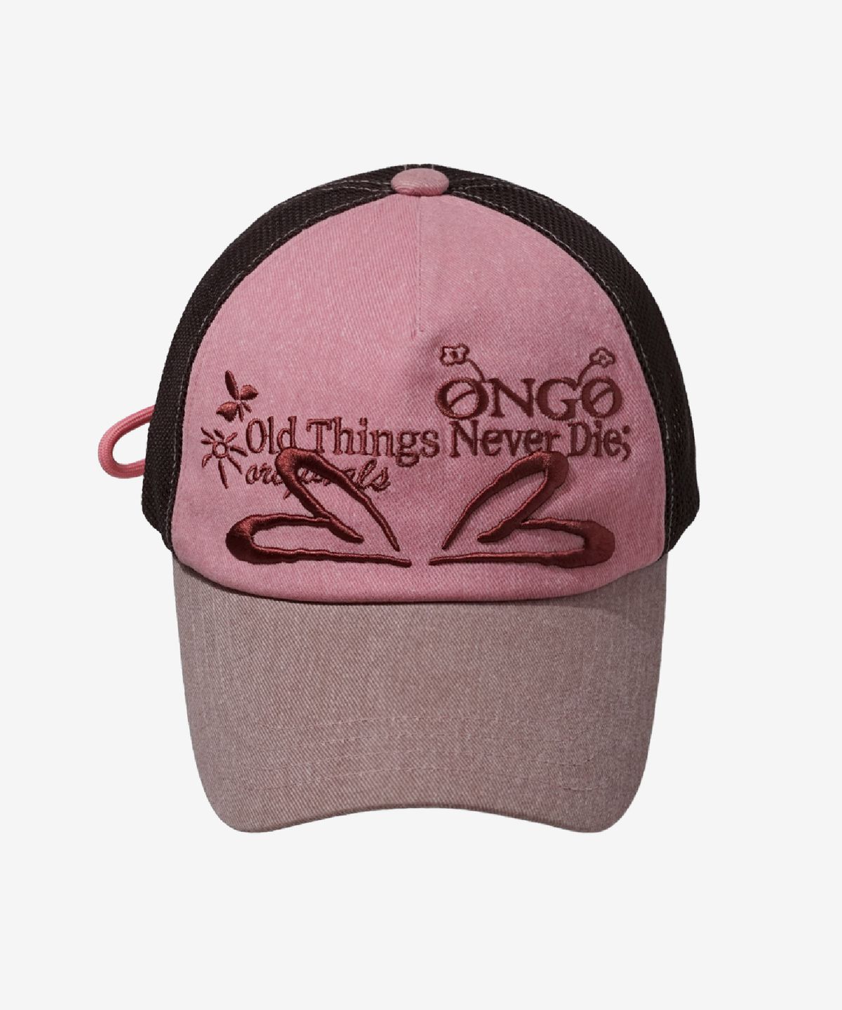 온고(ONGO) SUMMER KNOT MESH CAP [Rose Brown]