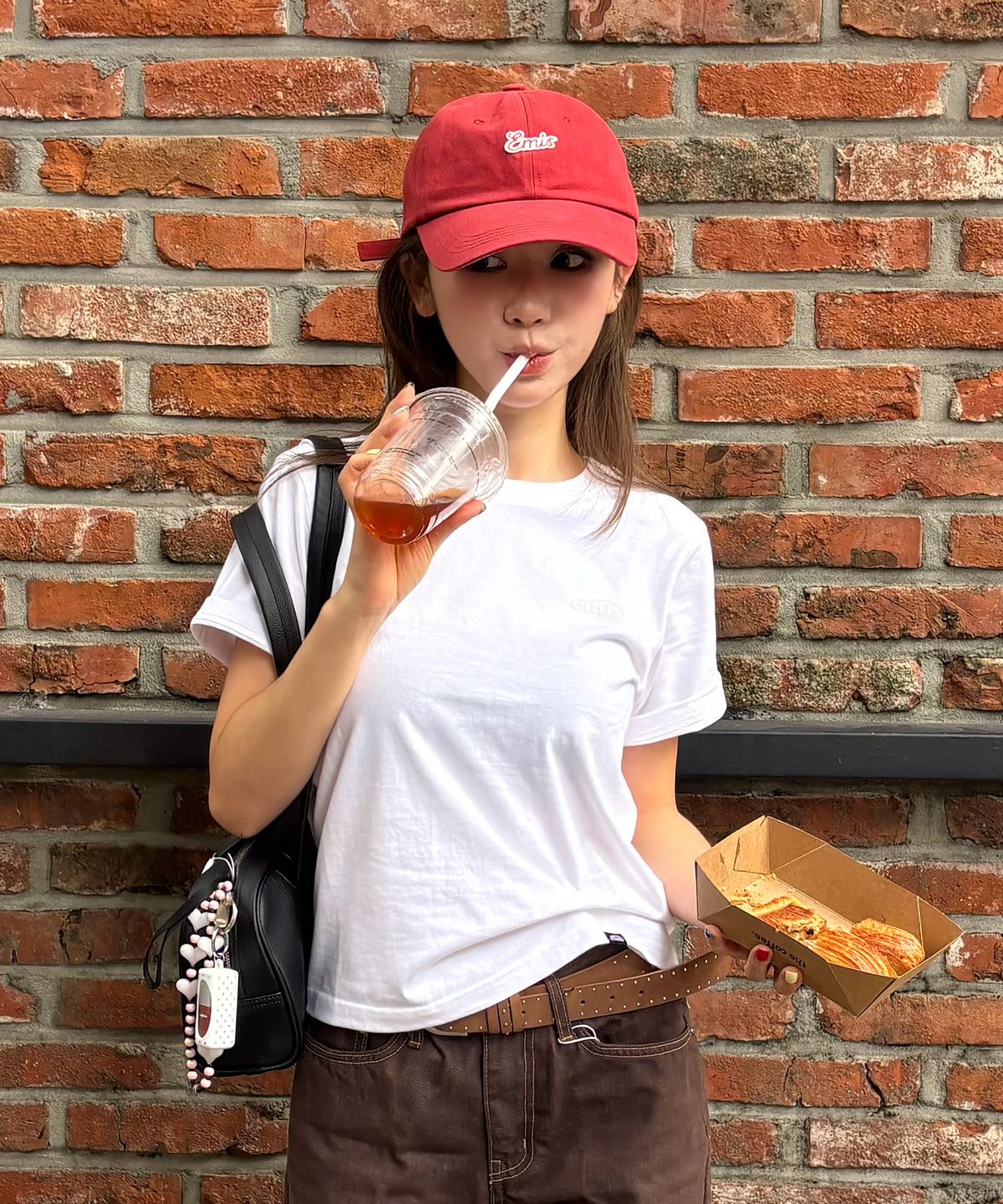 이미스(EMIS) SMALL LINE PATCH BALL CAP-RED