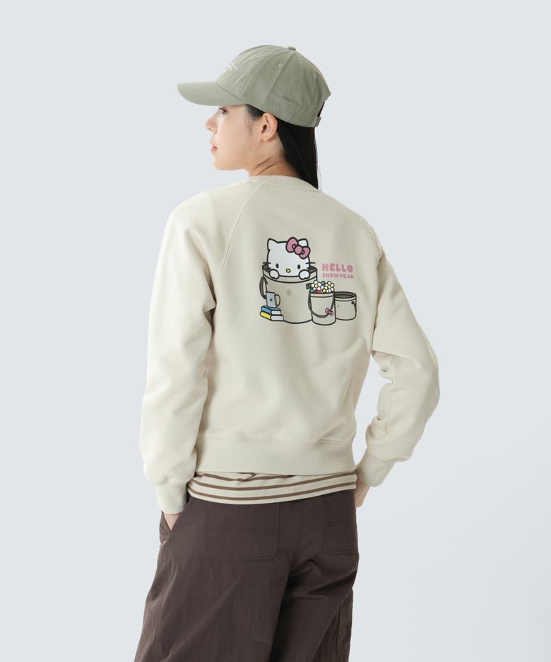 [스노우피크 X 헬로키티] 약기모 여성 맨투맨 (S26WWFHT87) Light Beige