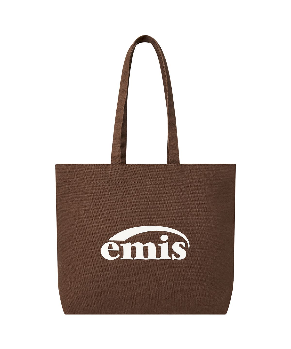 이미스(EMIS) LOGO OXFORD SHOULDER BAG-BROWN