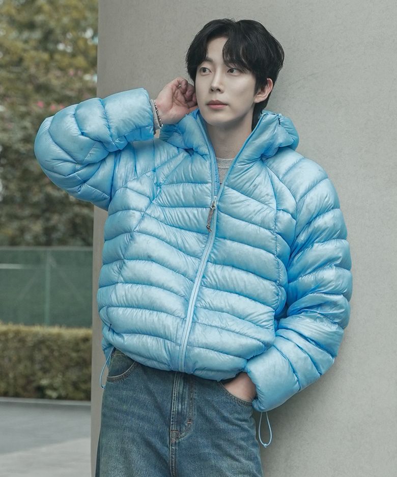 에어라이트 후드 다운 스카이블루