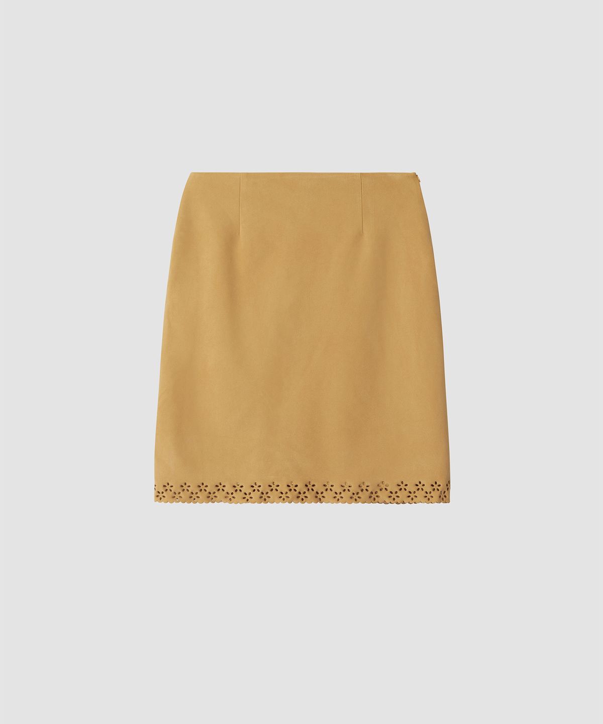 오드캐롤(ODDCAROL) Rosie Suede Skirt_Mustard