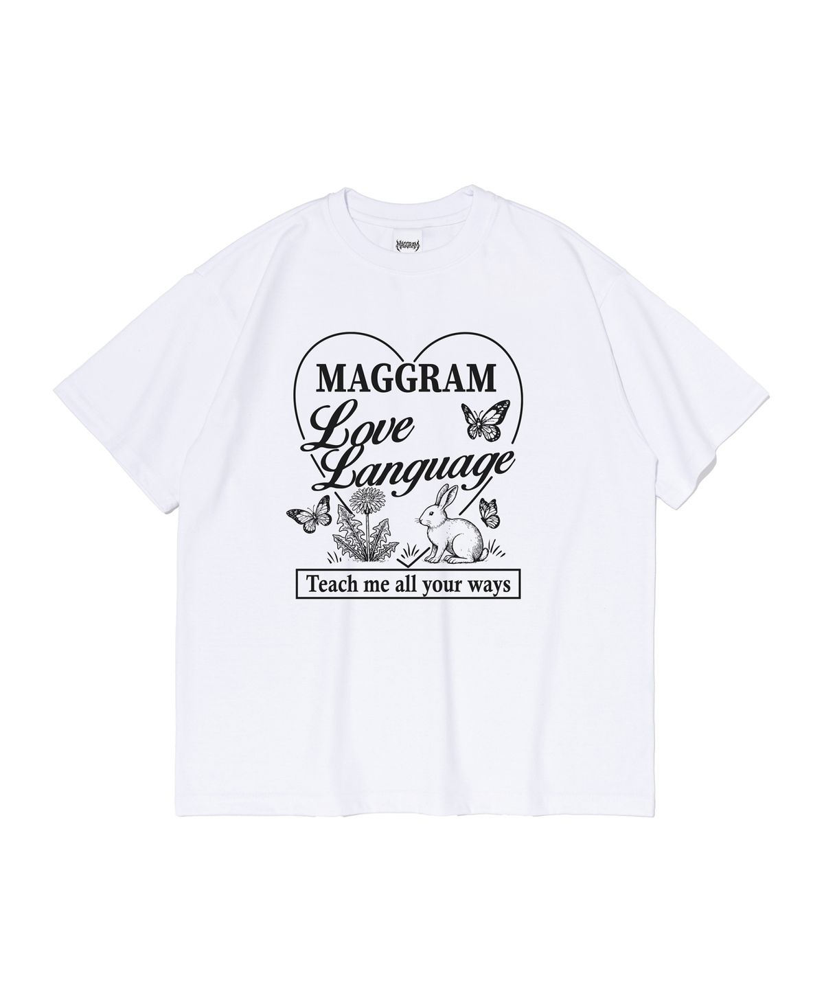엠에이지그램(MAGGRAM) MAGGRAM 러브랭귀지 챌린지 무브먼트 티셔츠 (화이트)