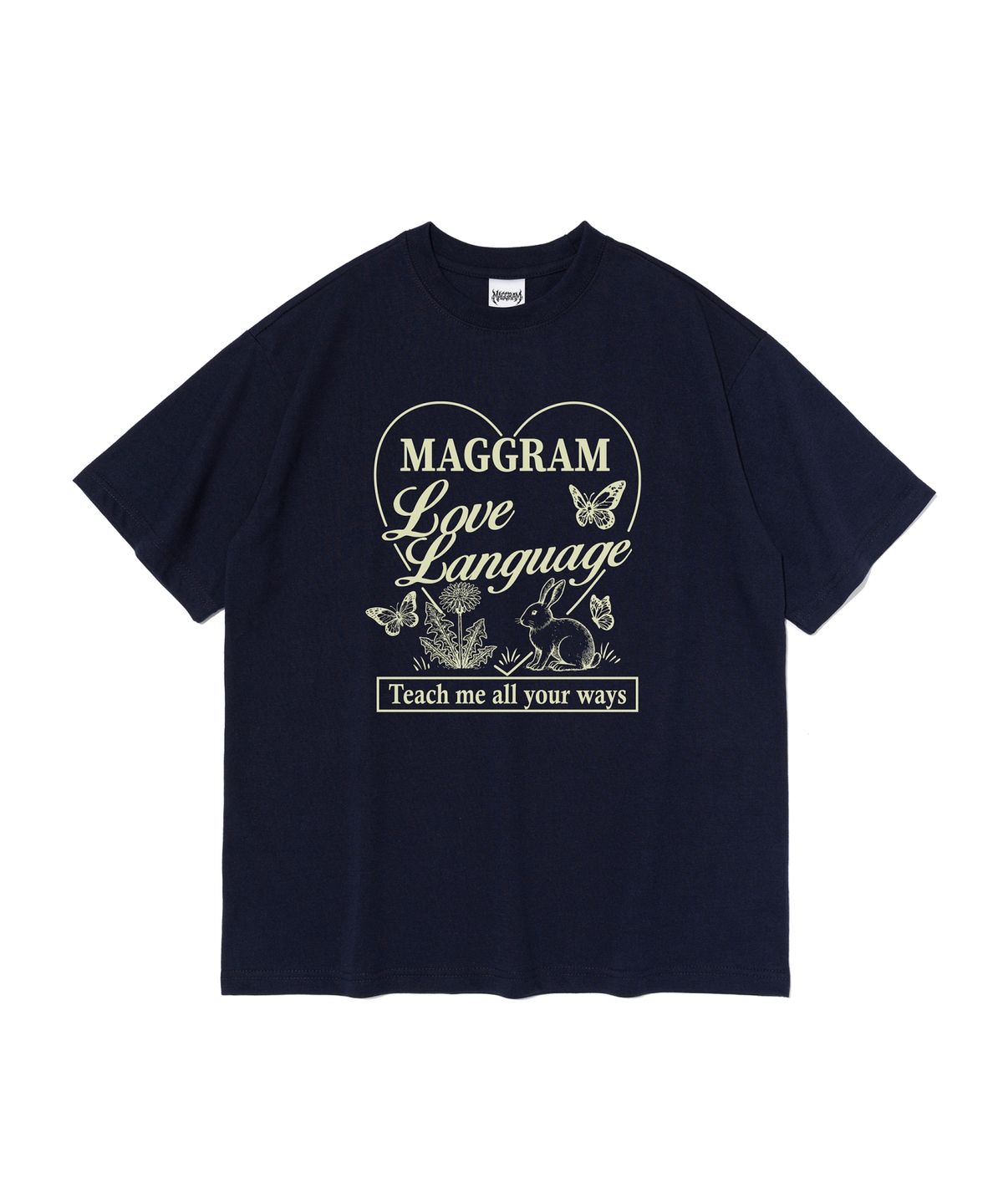 엠에이지그램(MAGGRAM) MAGGRAM 러브랭귀지 챌린지 무브먼트 티셔츠 (네이비)