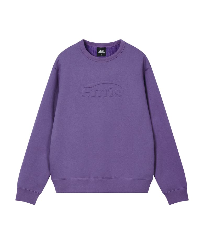 EMBOSSED LOGO SWEATSHIRT-PURPLE