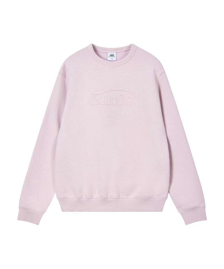 EMBOSSED LOGO SWEATSHIRT-PINK