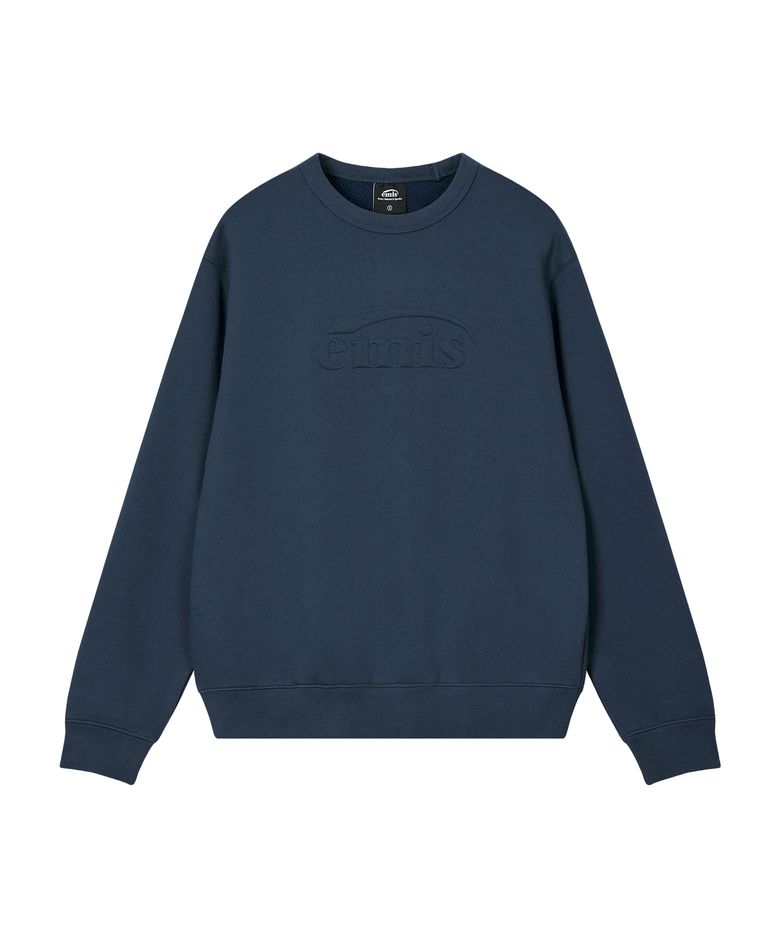 EMBOSSED LOGO SWEATSHIRT-NAVY