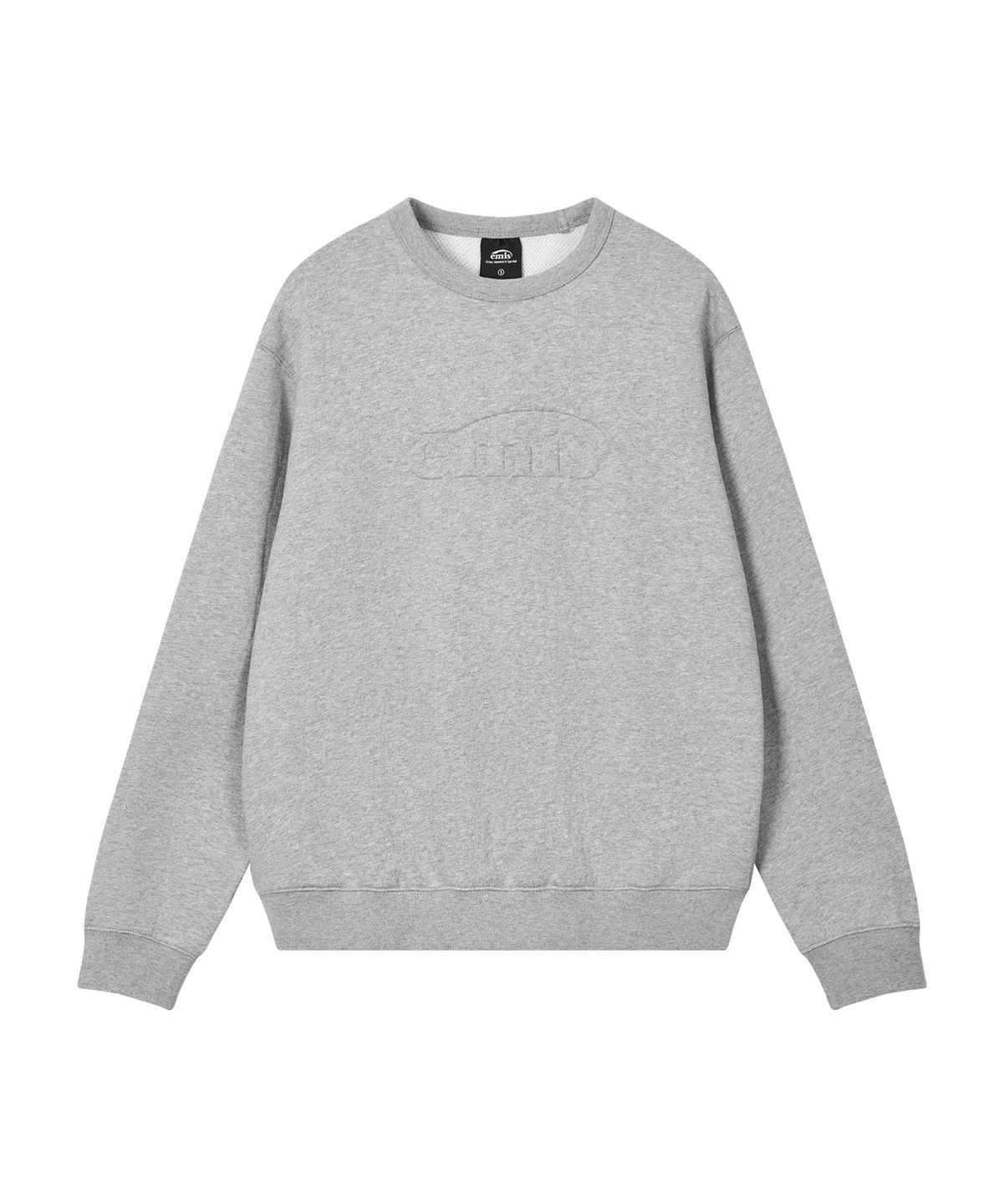 이미스(EMIS) EMBOSSED LOGO SWEATSHIRT-GRAY
