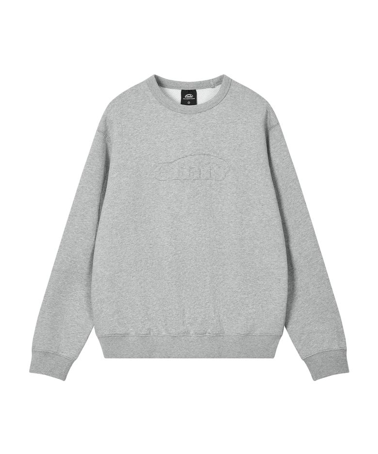 EMBOSSED LOGO SWEATSHIRT-GRAY