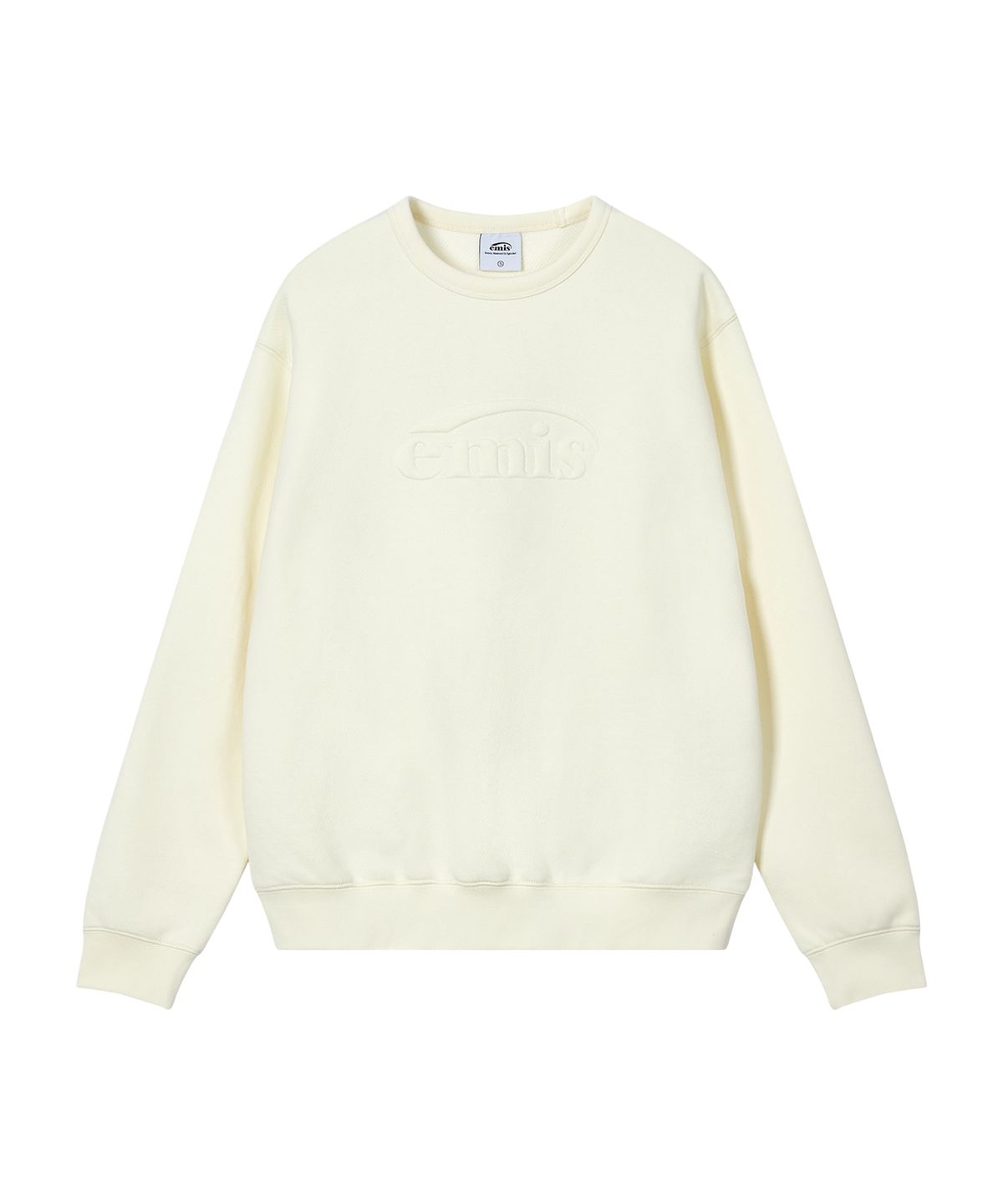 이미스(EMIS) EMBOSSED LOGO SWEATSHIRT-CREAM