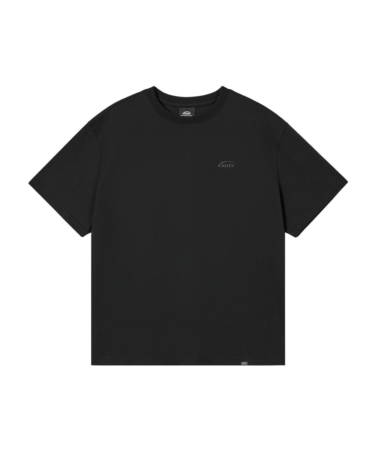 이미스(EMIS) MONO LOGO PRINT T-SHIRT-BLACK